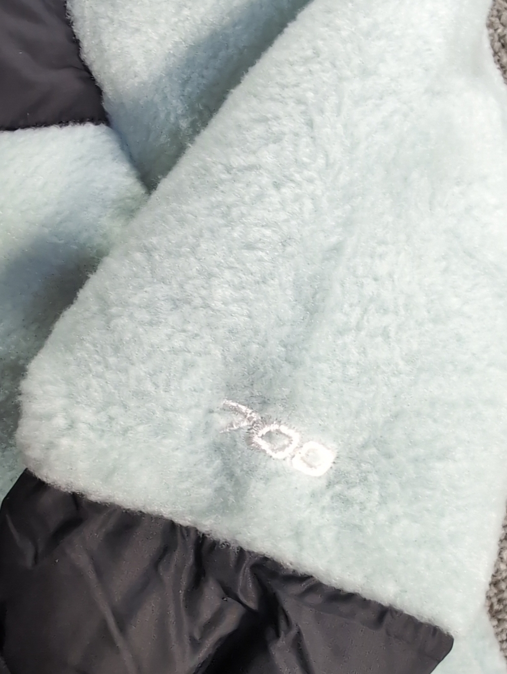 NWT 1996 Retro Nuptse Fleece One-Piece - Infants' Size 18-24M in Muted Pine Teal - Picture 6 of 12